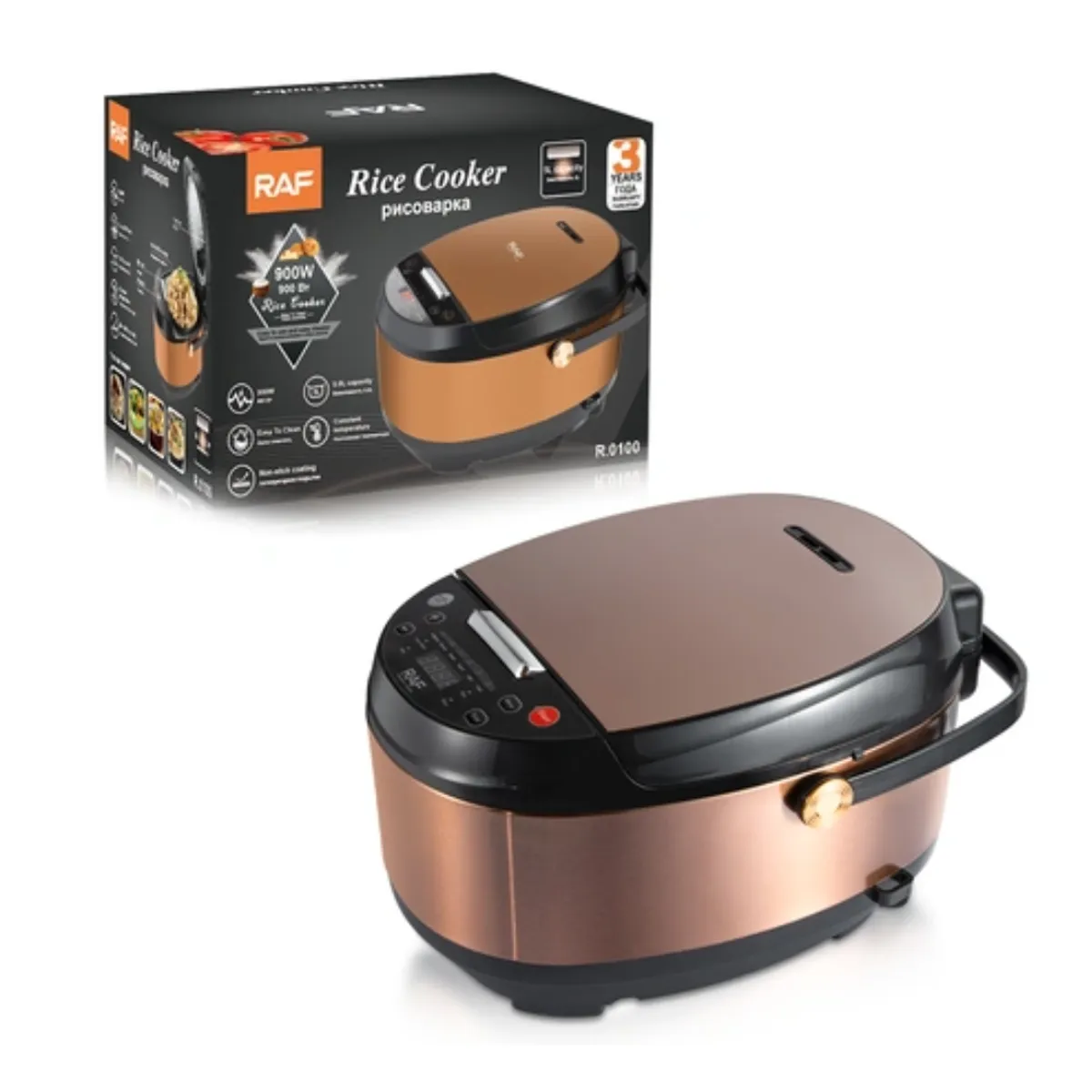 Olla Arrocera Eléctrica Digital RAF 5L | 900W Panel Inteligente
